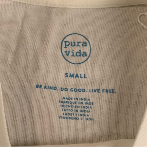 Pura vida be wild and wander oversized short sleeve crew neck t-shirt white - S - Picture 3 of 9